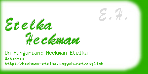 etelka heckman business card